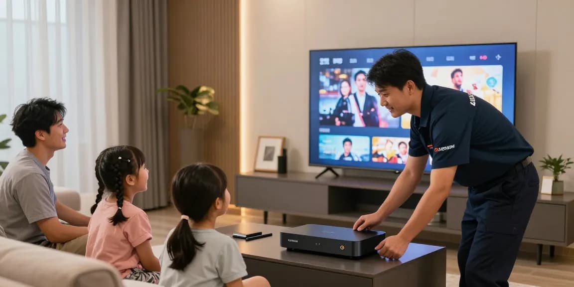 Reliable British IPTV service installation by local professional for community families