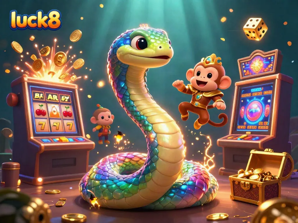 Experience thrilling gameplay with luck8's vibrant casino adventure featuring 3D characters and dynamic game elements.