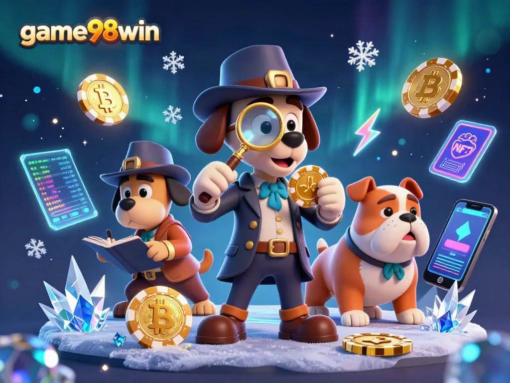 Engage in thrilling gameplay at game98win with detective-style exploration of poker chip clues and crypto elements.