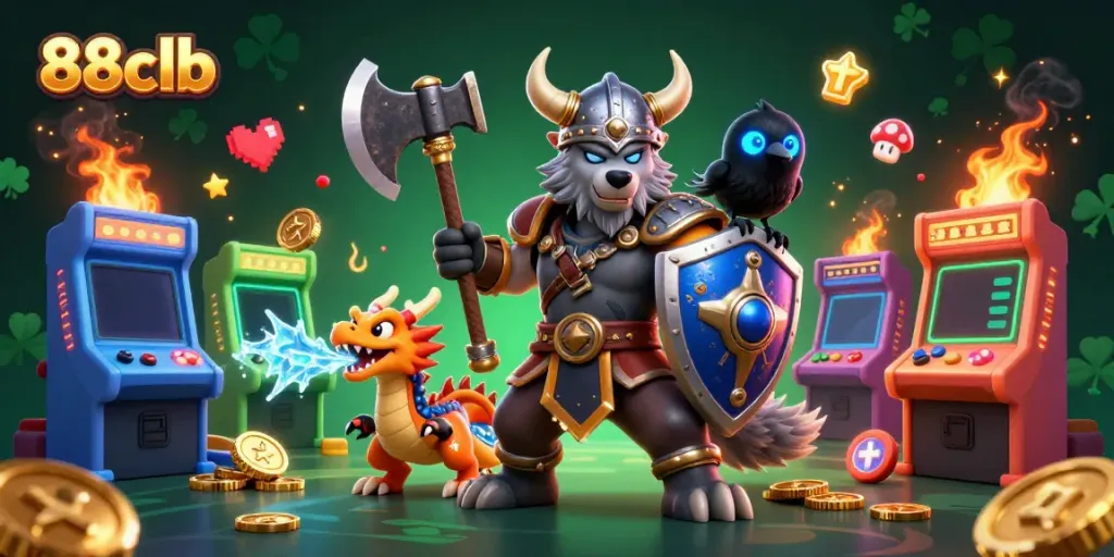Engage in thrilling gaming adventures with 88clb's epic Viking and dragon showdown.