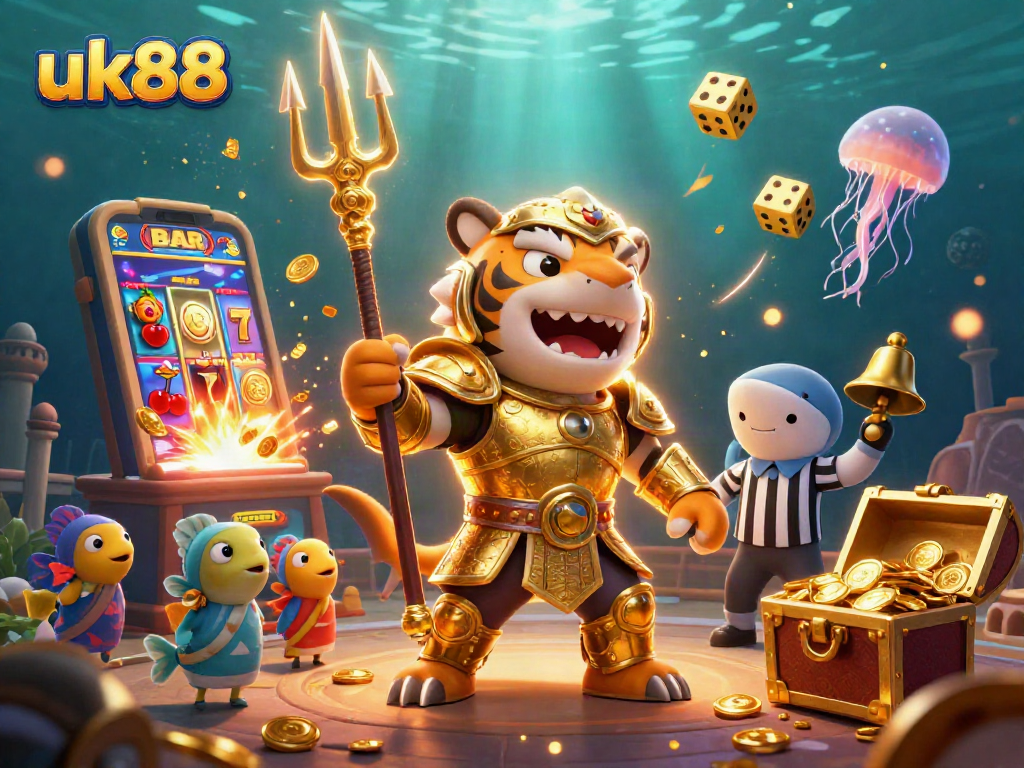 Experience thrilling gameplay with uk88, featuring vibrant underwater casino elements and dynamic slot action.