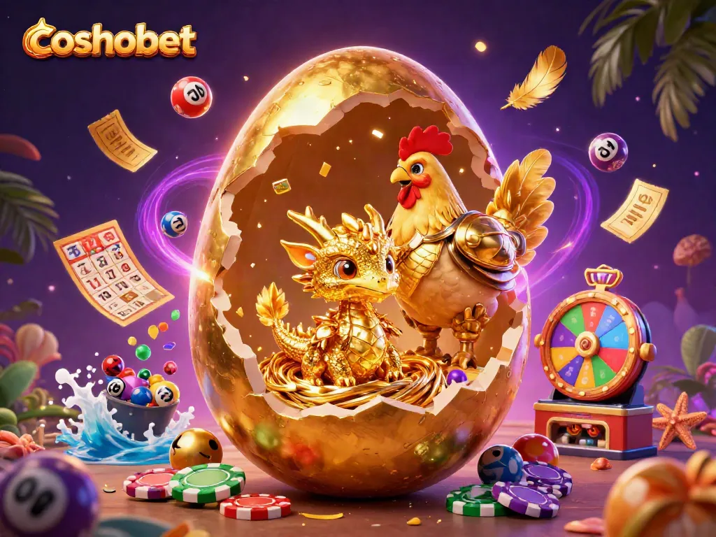 Experience thrilling gaming with cosmobet as a golden dragon emerges from a nest of poker chips.