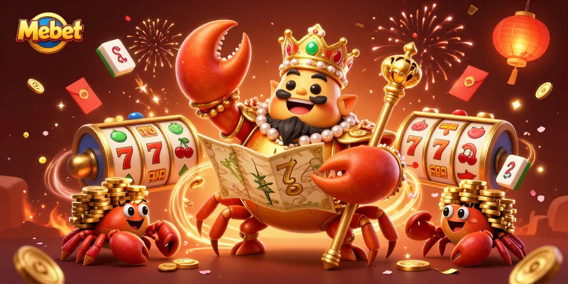 Mebet offers thrilling slot adventures with a vibrant crab emperor amidst exhilarating game elements.
