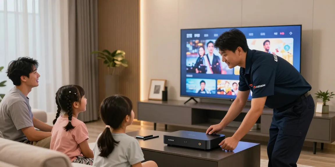 Reliable British IPTV service installation by local professional for community families