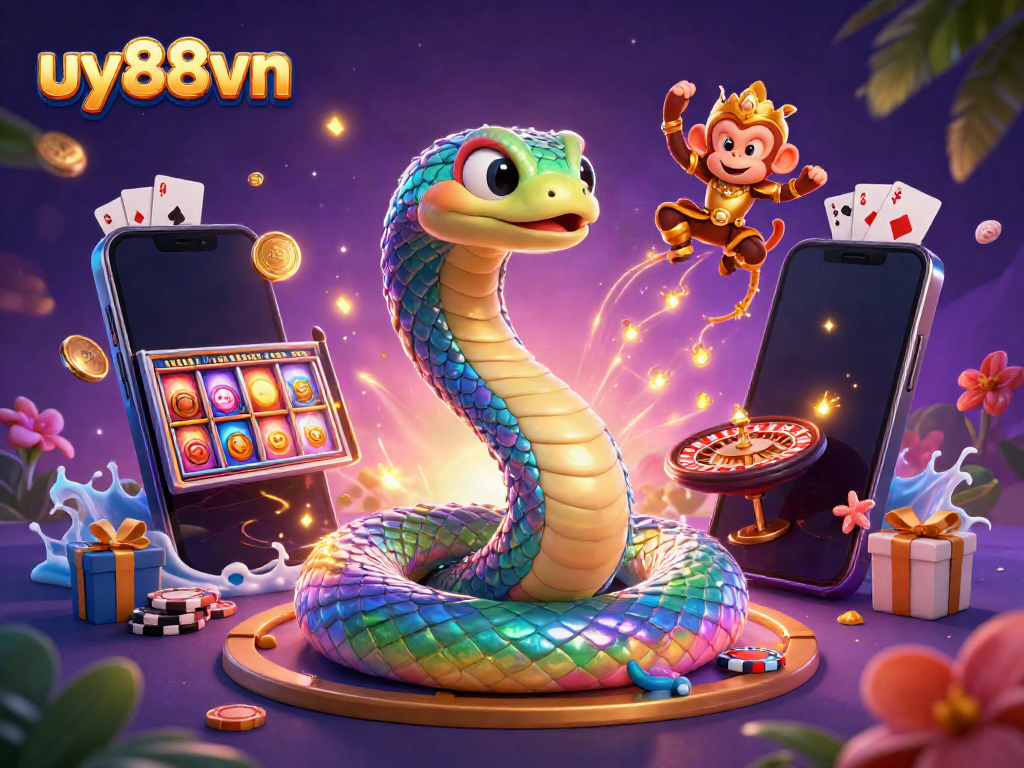 Experience the thrill of uy88vn with vibrant slot gameplay and a magical scene.