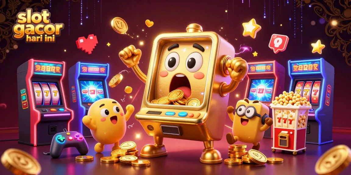 Engage with exciting slot gacor hari ini features as colorful characters react to jackpot wins and dynamic gaming elements.