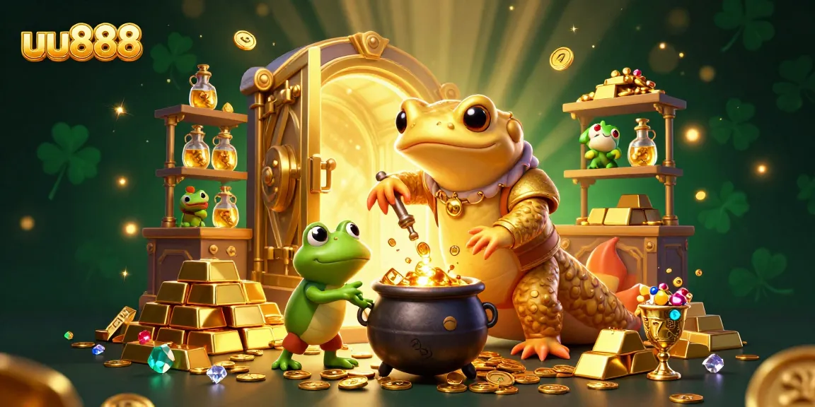 Experience the excitement of uu888 casino with a golden scene of wealth and magic.