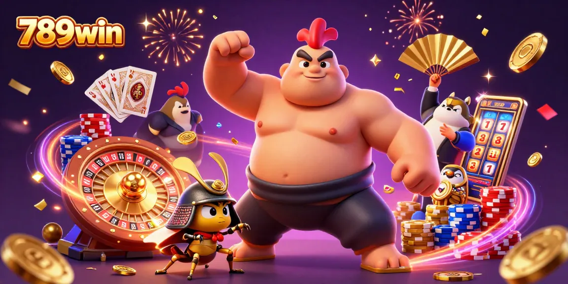 Engage in thrilling gameplay at 789win with colossal casino themes, spinning reels, and vibrant gems.