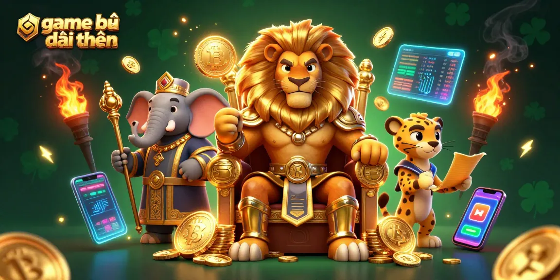 Engage in thrilling game bài đổi thưởng action with iconic characters amidst glowing crypto elements.