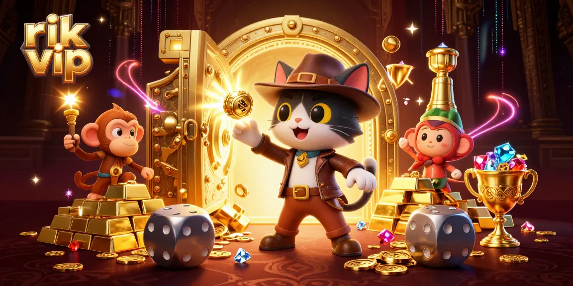 Experience the thrilling world of rik vip with vibrant treasures and animated characters in a dynamic casino adventure.