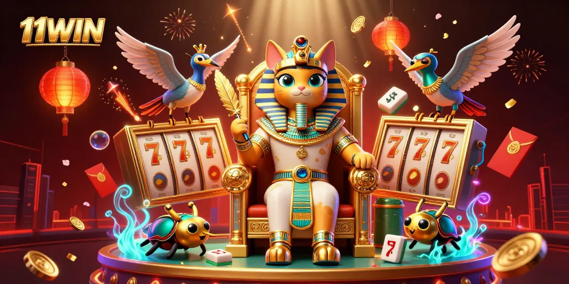 Experience 11WIN with vibrant Egyptian-themed casinos showcasing the excitement of slot games.