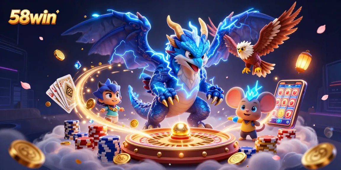 Experience thrill at 58win with electrifying gaming elements and dynamic action all around.
