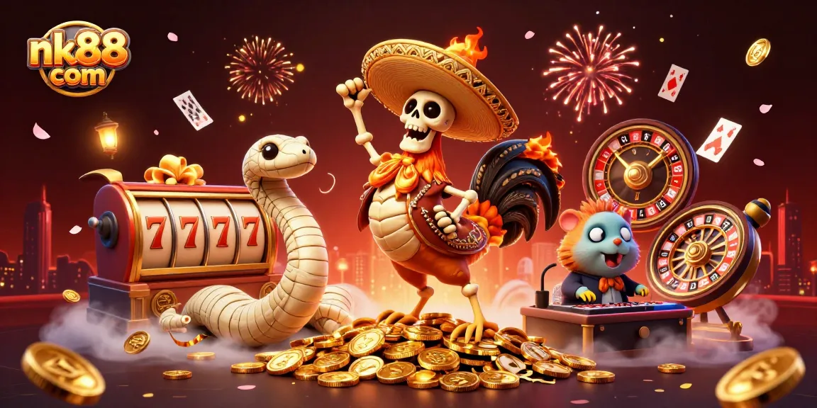 Experience thrilling wins at nk88 com with vibrant casino games and colorful digital characters.