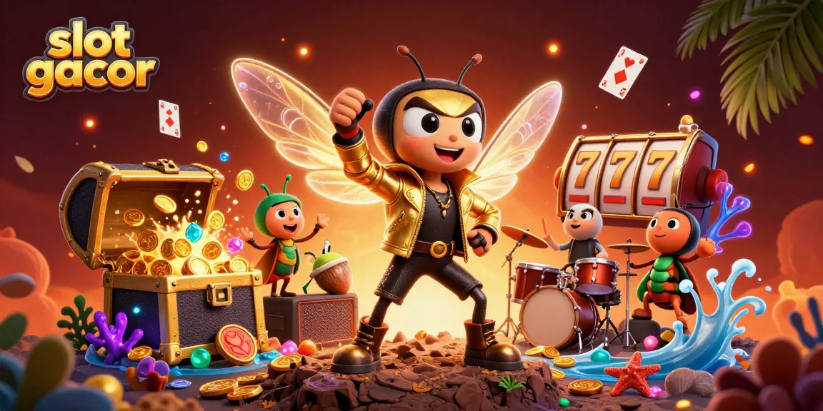 Experience the thrill of slot gacor with a vibrant scene showcasing exciting game elements and characters.