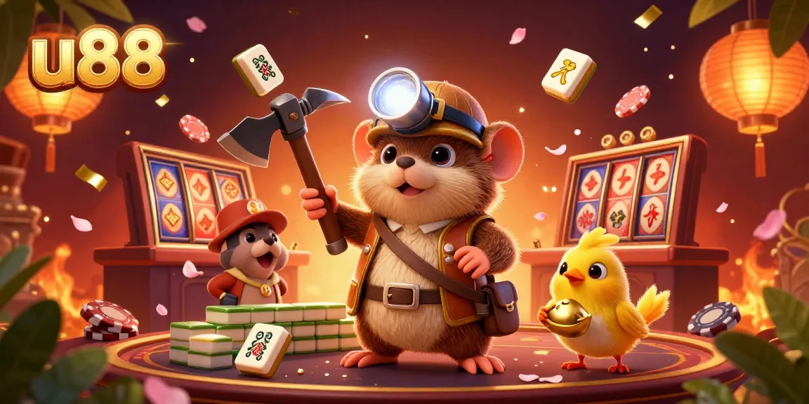 Experience the exciting gameplay of u88 with vibrant casino visuals and golden treasures.