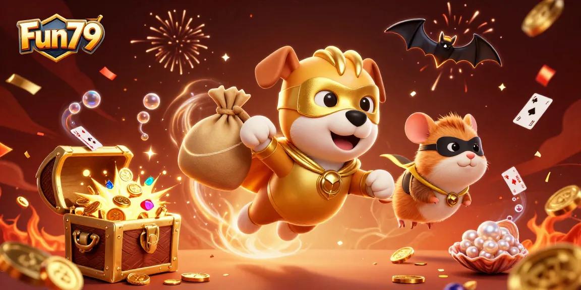 Experience thrilling gameplay at Fun79 with vibrant casino-themed 3D illustration showcasing excitement and winning strategies.